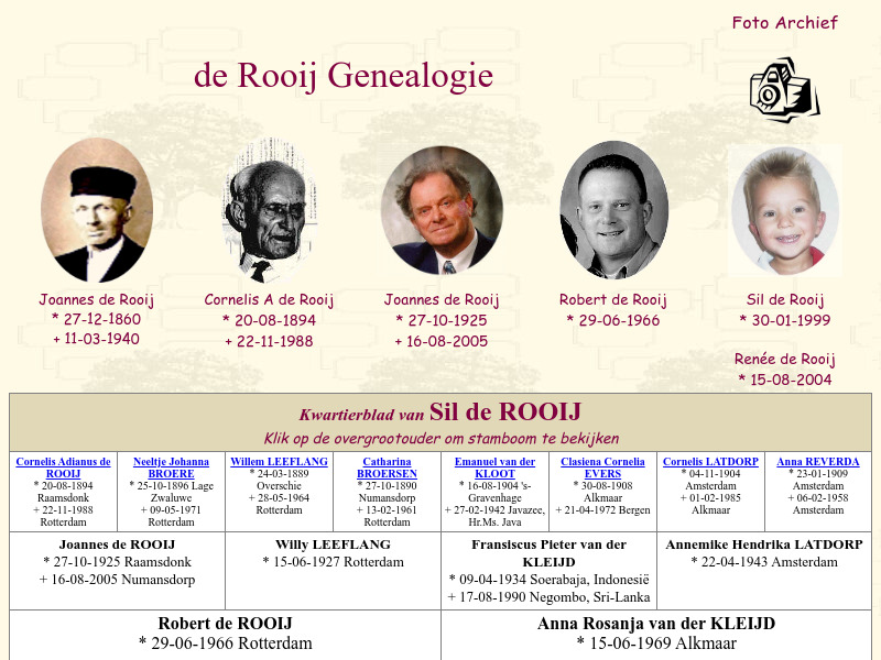 Screenshot van website