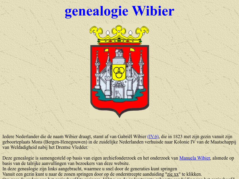 Screenshot van website