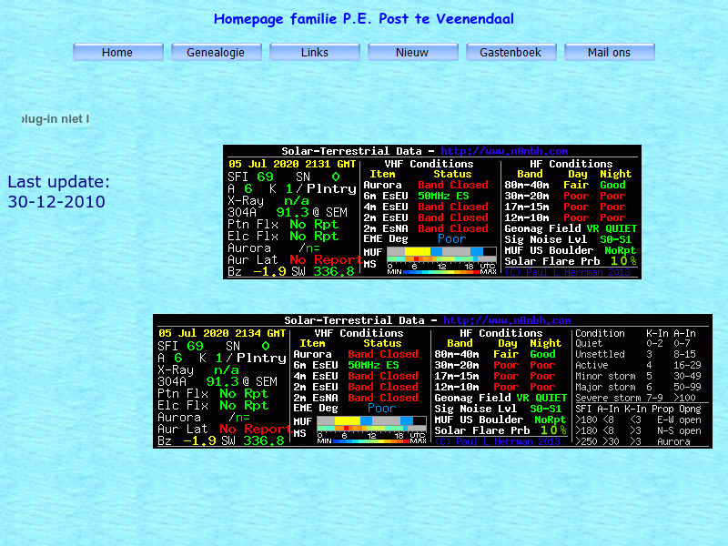 Screenshot van website