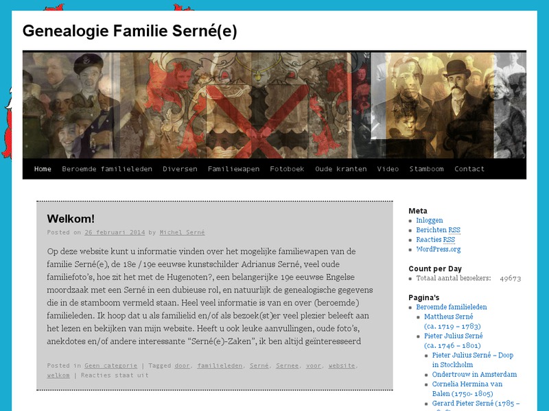 Screenshot van website