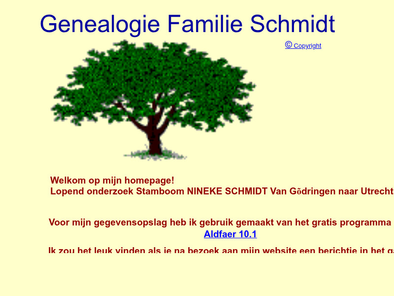 Screenshot van website