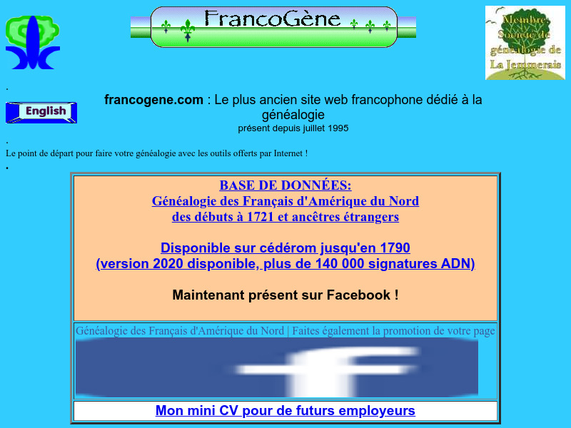 Screenshot van website