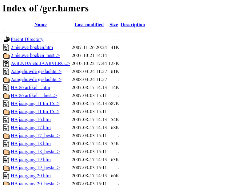 Screenshot van website