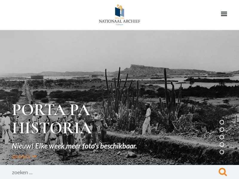 Screenshot van website