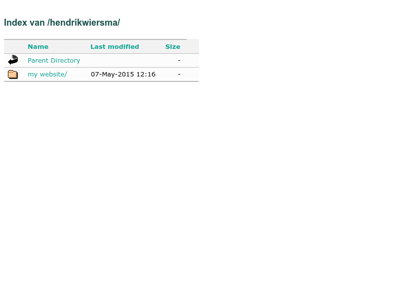 Screenshot van website