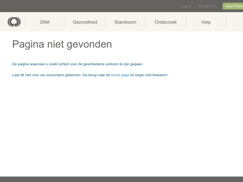 Screenshot van website