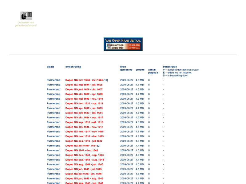 Screenshot van website