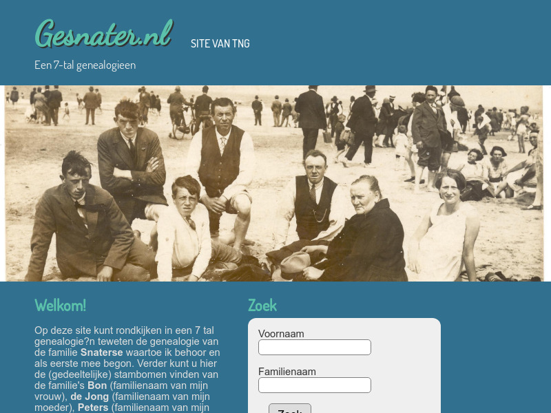 Screenshot van website