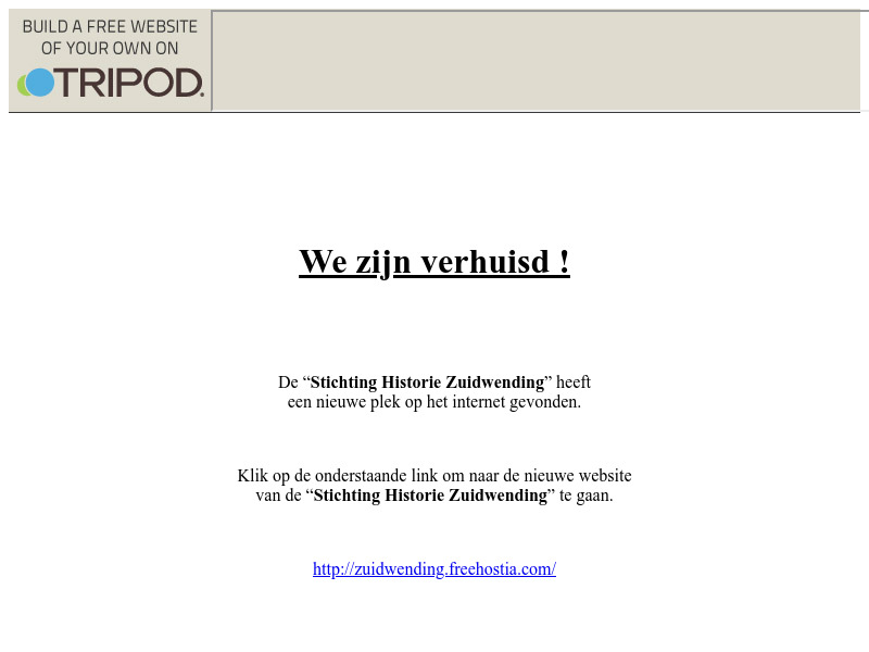 Screenshot van website