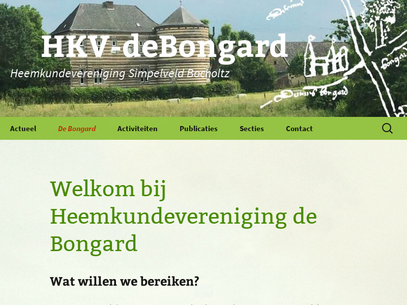 Screenshot van website