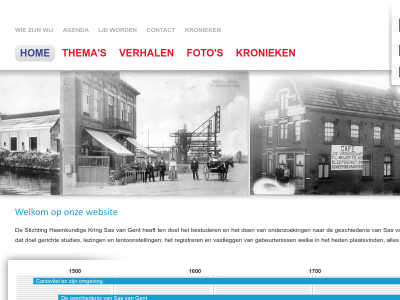 Screenshot van website