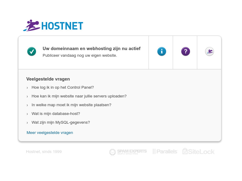 Screenshot van website