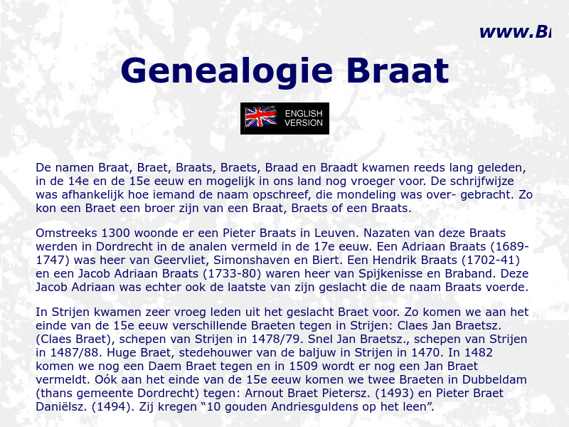 Screenshot van website