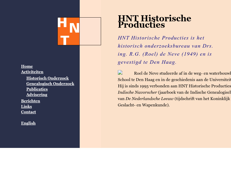 Screenshot van website