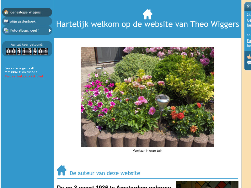 Screenshot van website
