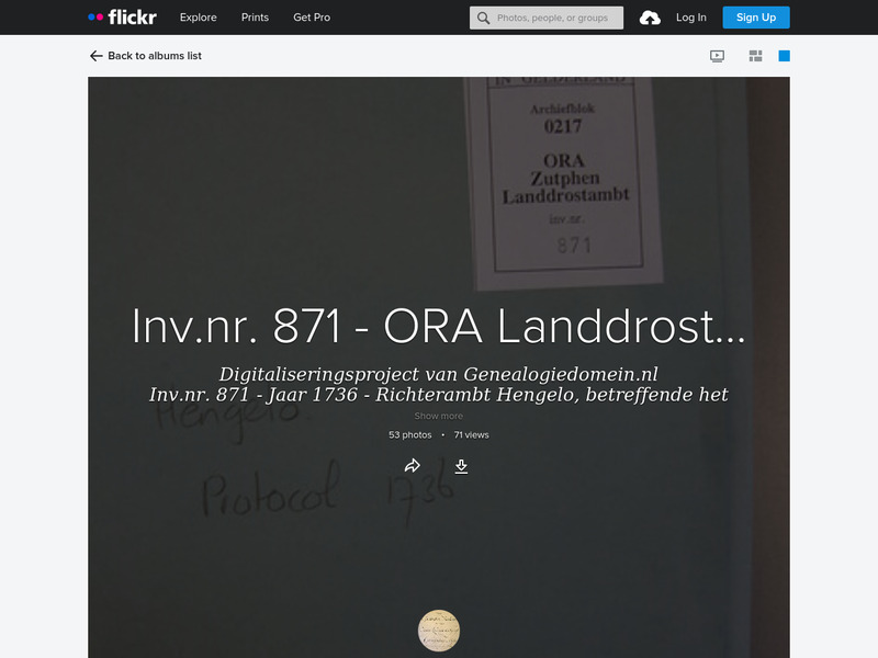 Screenshot van website
