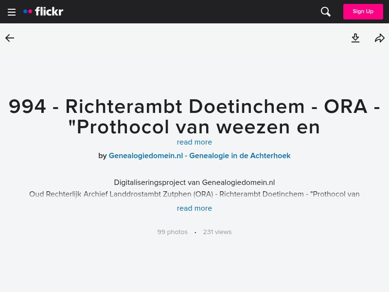 Screenshot van website