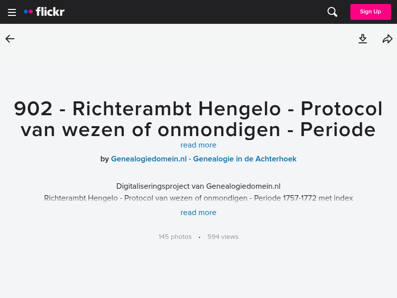 Screenshot van website