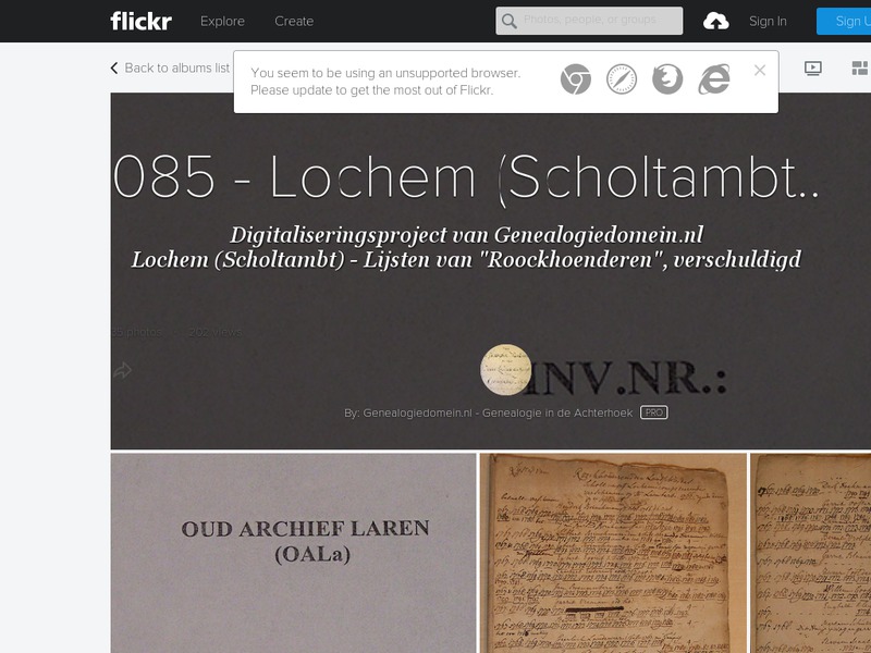 Screenshot van website