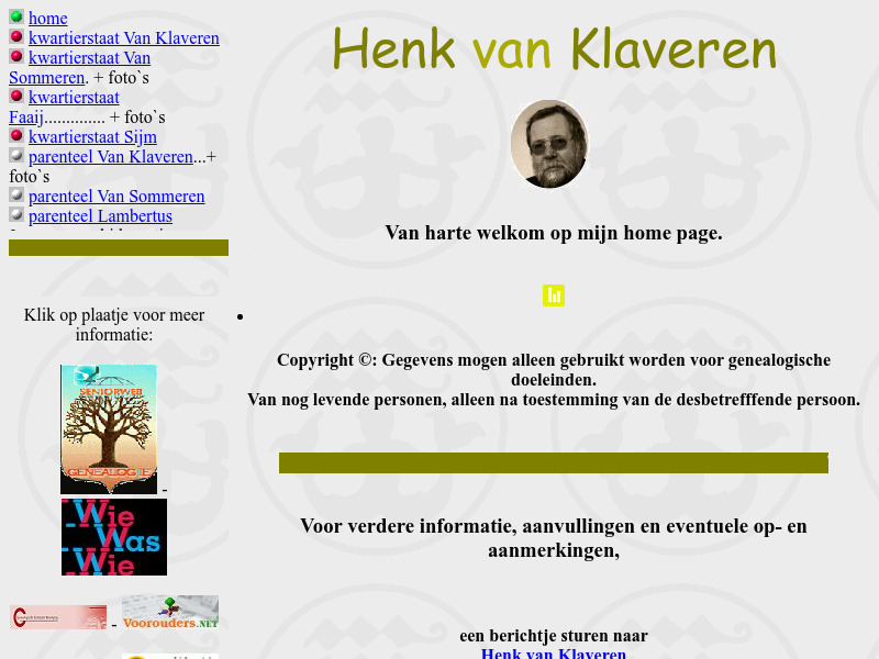 Screenshot van website