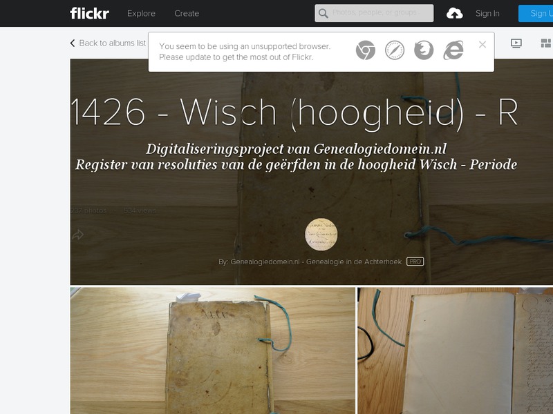 Screenshot van website