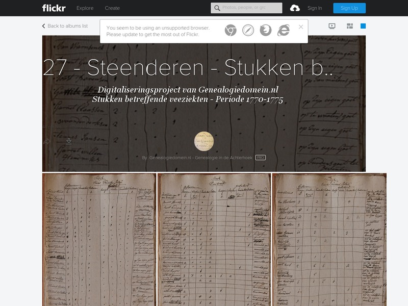 Screenshot van website