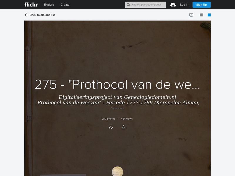 Screenshot van website