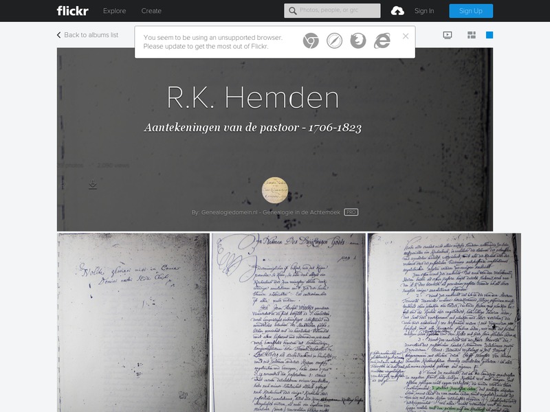 Screenshot van website