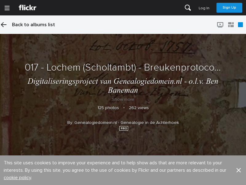 Screenshot van website