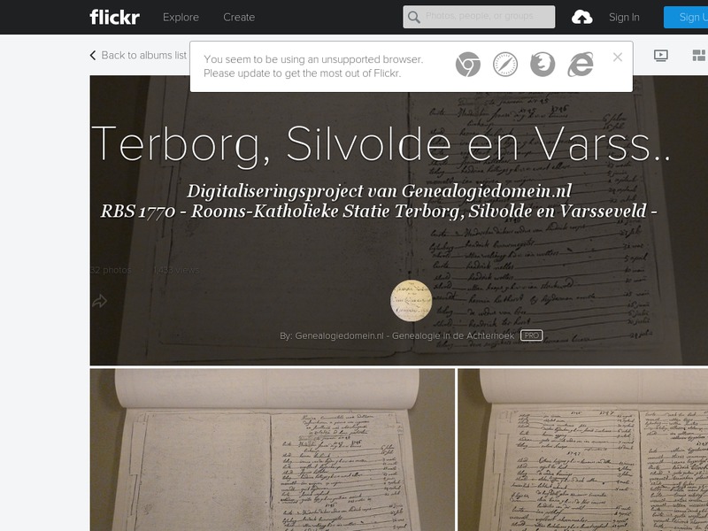 Screenshot van website