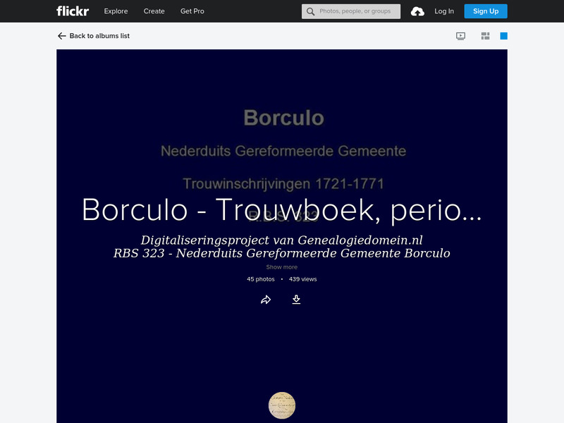 Screenshot van website