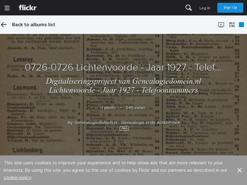 Screenshot van website