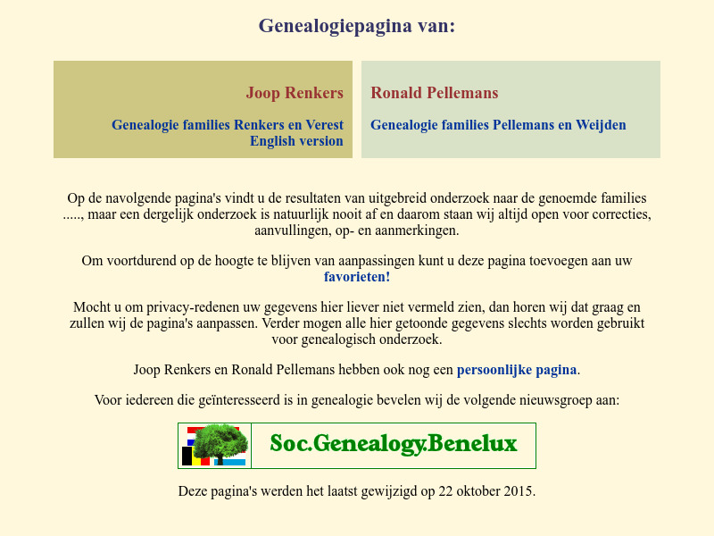 Screenshot van website