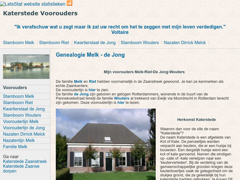 Screenshot van website