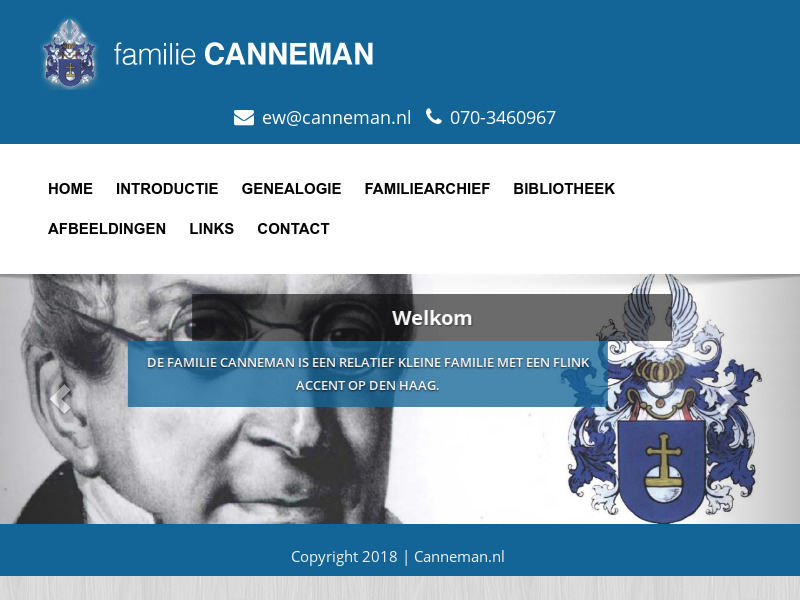 Screenshot van website