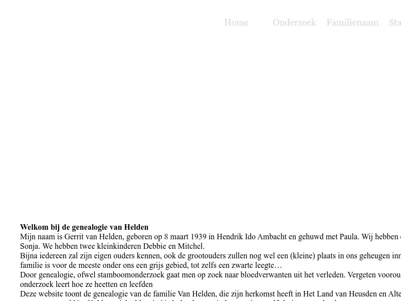 Screenshot van website