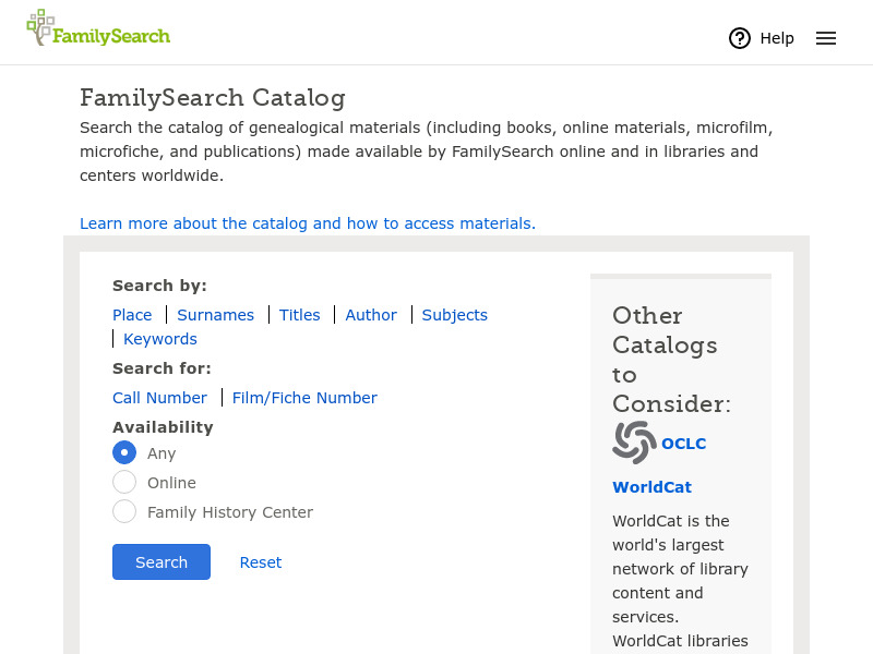 Screenshot van website