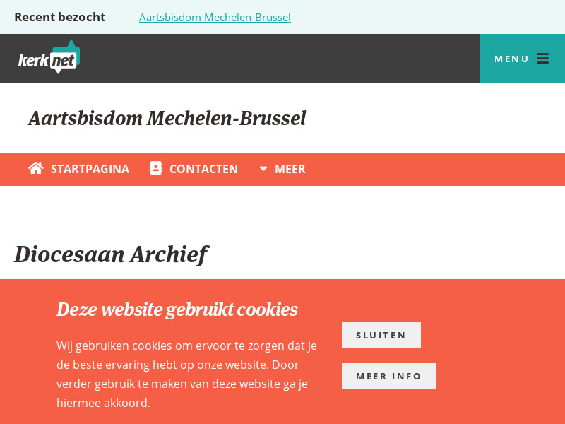 Screenshot van website