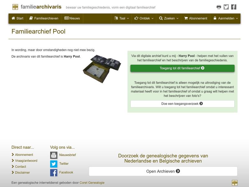 Screenshot van website