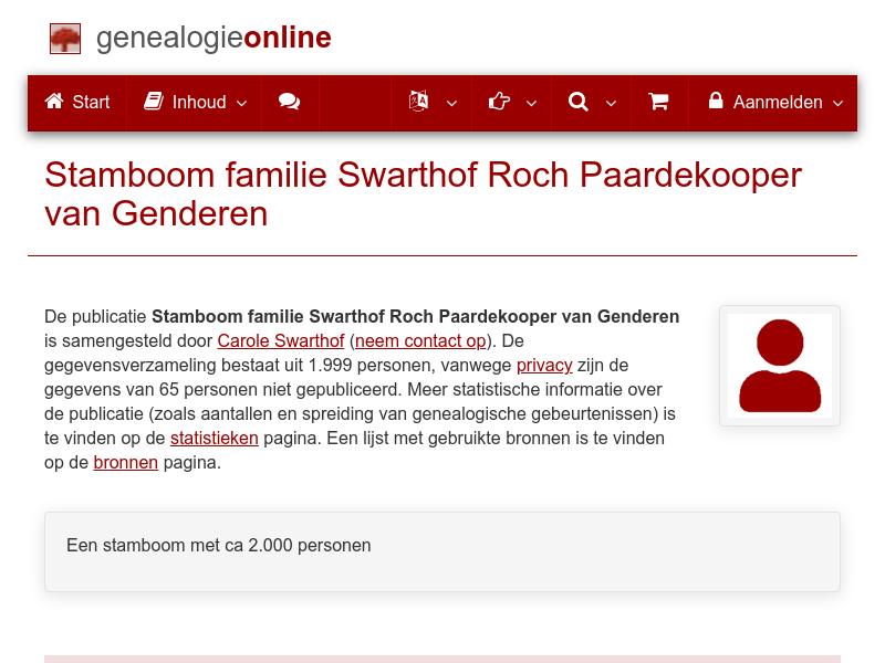 Screenshot van website