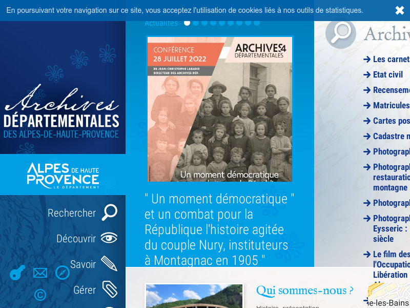 Screenshot van website