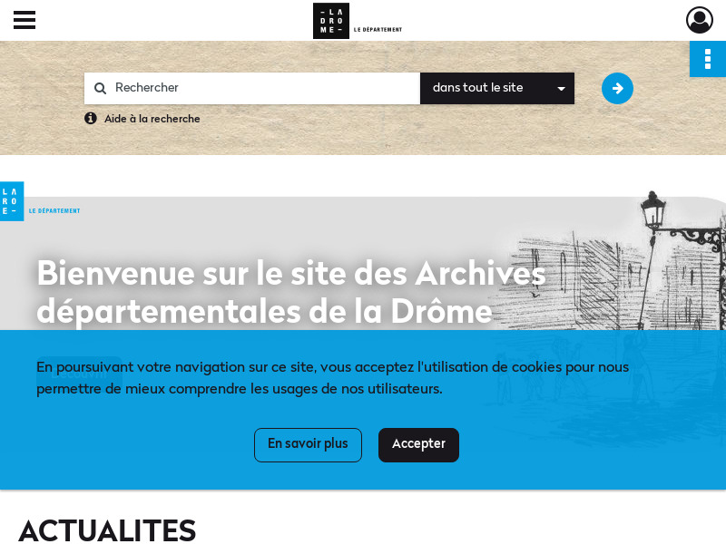 Screenshot van website