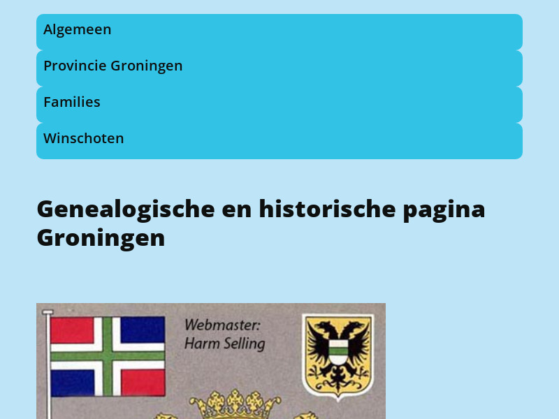 Screenshot van website
