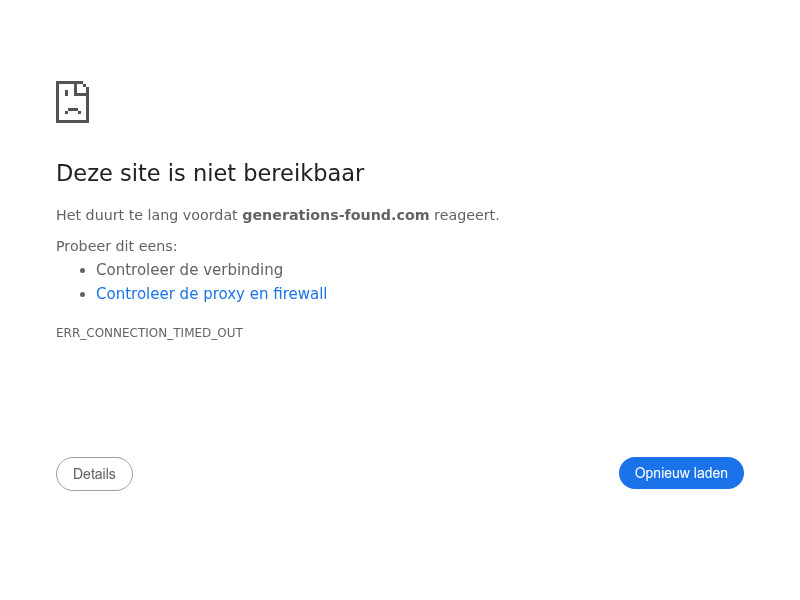 Screenshot van website