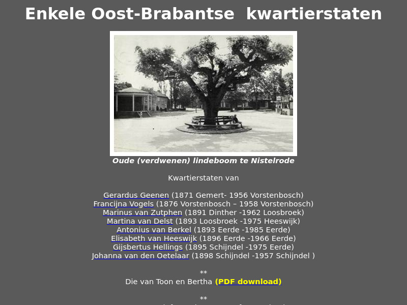 Screenshot van website