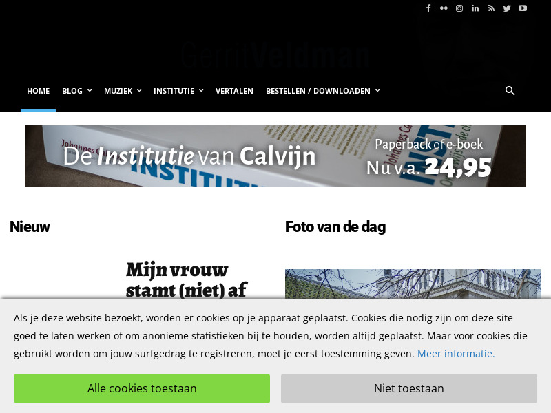Screenshot van website