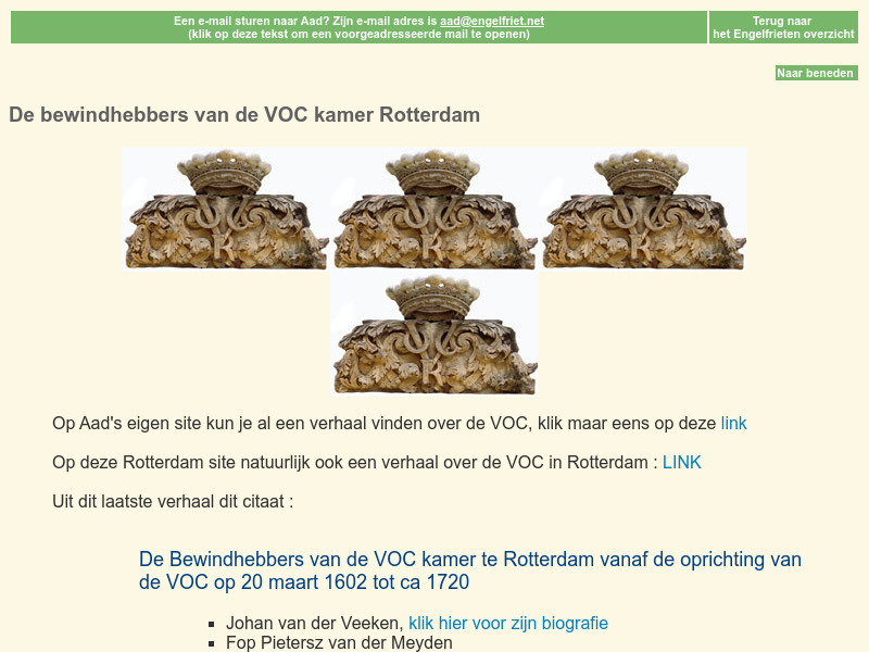 Screenshot van website