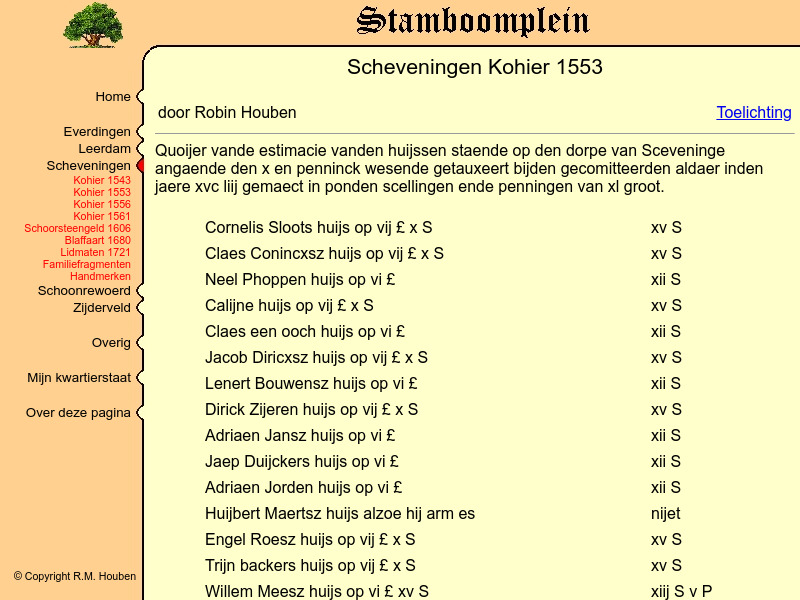 Screenshot van website