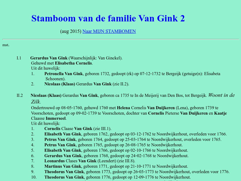 Screenshot van website