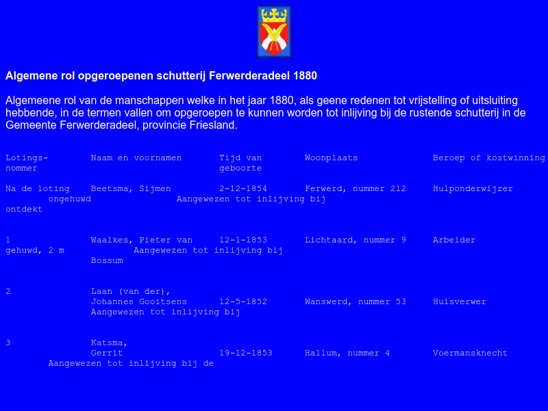 Screenshot van website